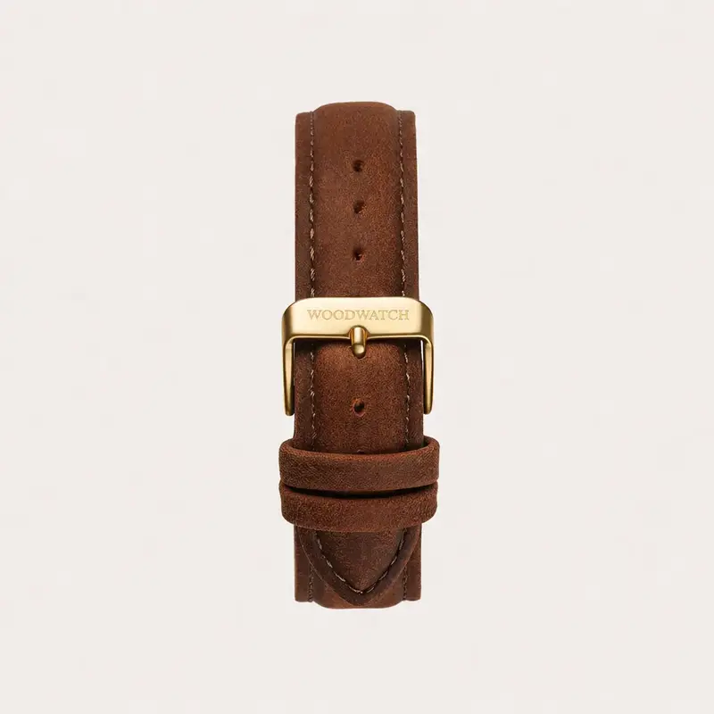 De Pecan Band is gemaakt van lichtbruin gekleurd, echt leer en uitgerust met een metalen sluiting. De Pecan Band 18mm past op de 40mm MINIMAL Collection.