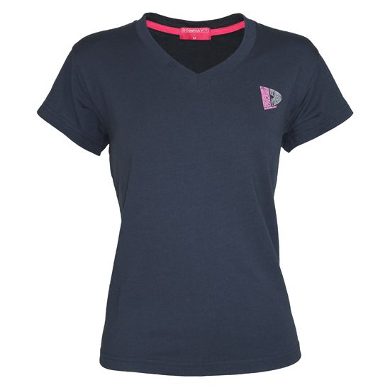 Donnay T-shirt met V-hals - Sportshirt - Dames - Navy (010) - maat S