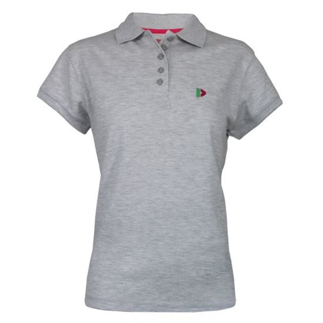 Donnay Dames - Polo Shirt - Lichtgrijs gemÃƒÂªleerd