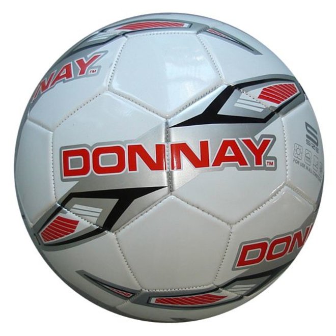 Donnay Veld voetbal No.5 - Wit/rood + Ballenpomp