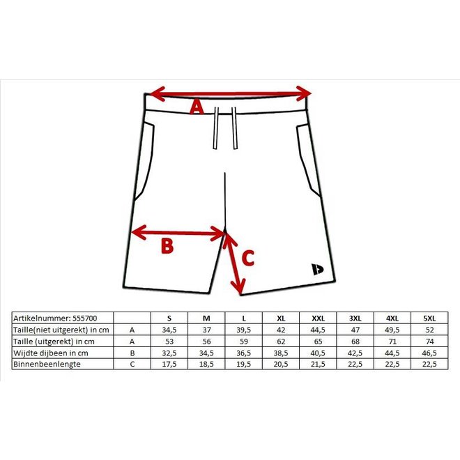 Donnay Heren - Sport/zwemshort Dex - Zeeblauw