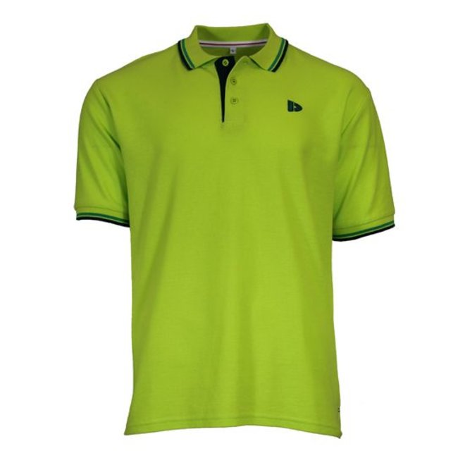 Donnay Heren - Polo pique Tipped Riff - Lime groen