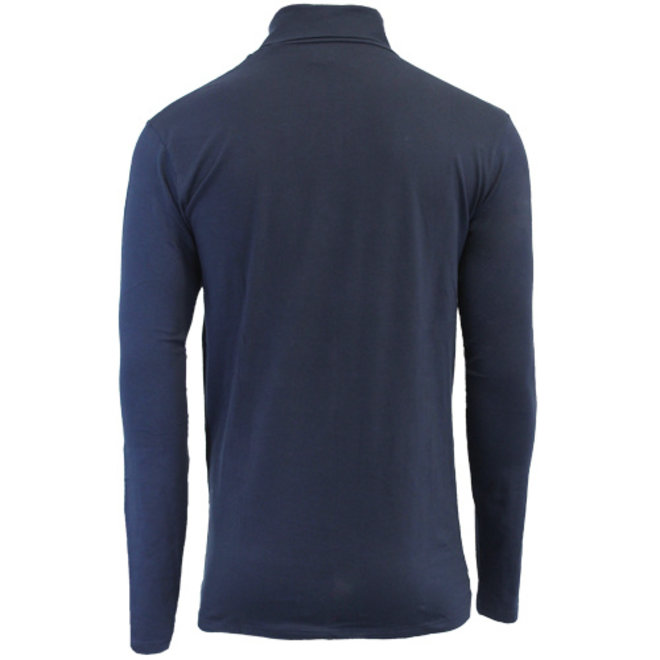 Campri Heren - Skipully - shirt met col - Donkerblauw