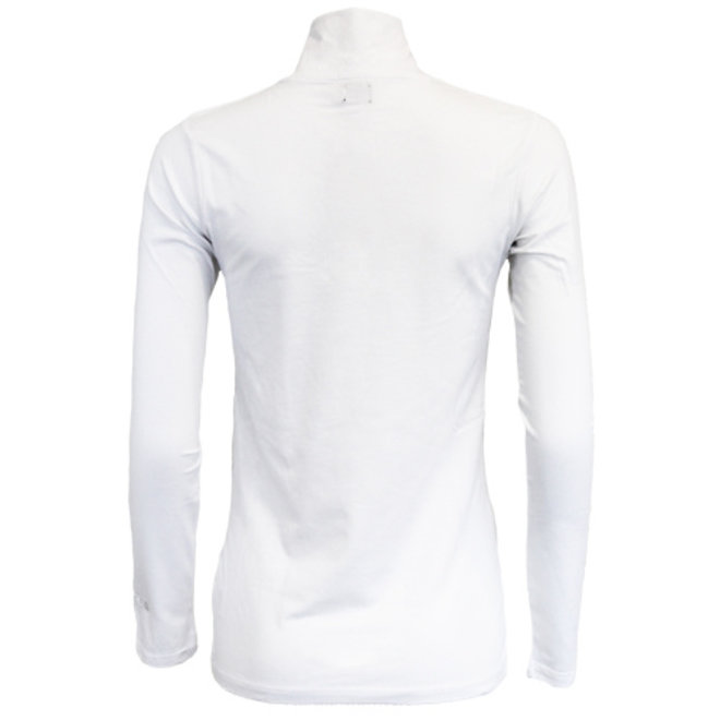 Campri Dames - Skipully 1/4 rits - shirt met col - Wit