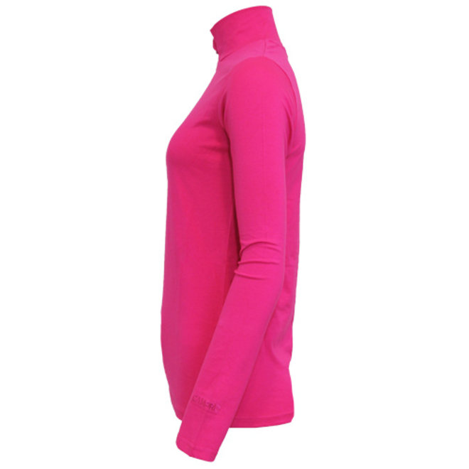 Campri Dames - Skipully 1/4 rits - shirt met col - Roze