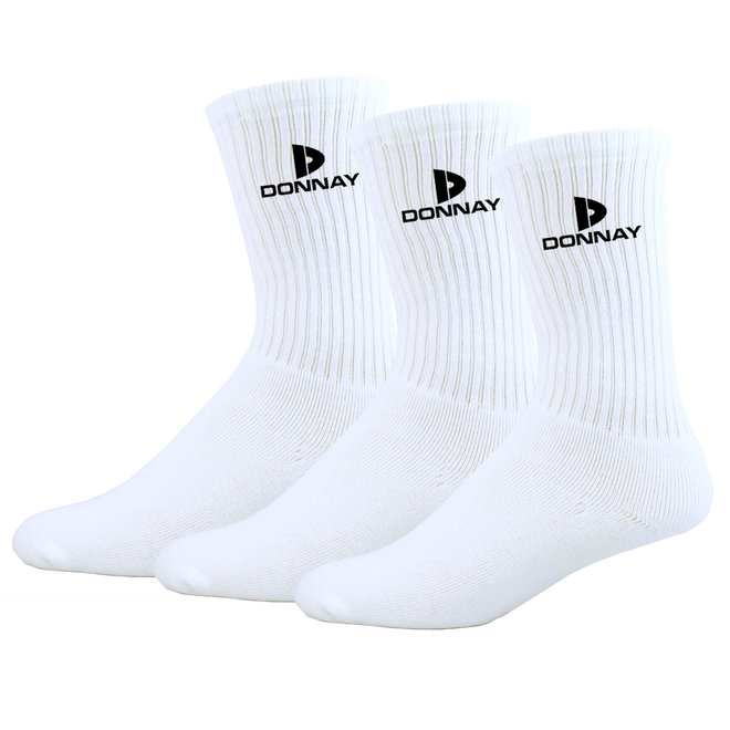 Donnay Unisex Sportsokken - Wit - 3 paar