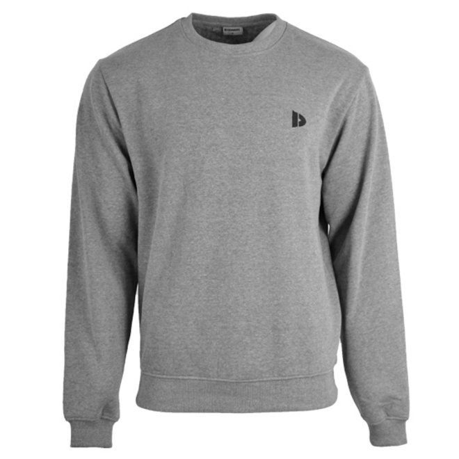 Donnay Heren - Fleece Crew Sweater Dean - Zilvergrijs