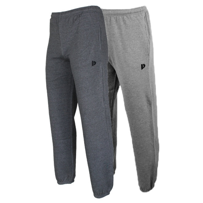 Donnay Heren - 2-Pack - Joggingbroek Alec - Donkergrijs & Zilvergrijs