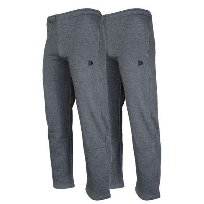 Donnay Heren -  2-Pack - Joggingbroek Nigel - Donkergrijs gemêleerd