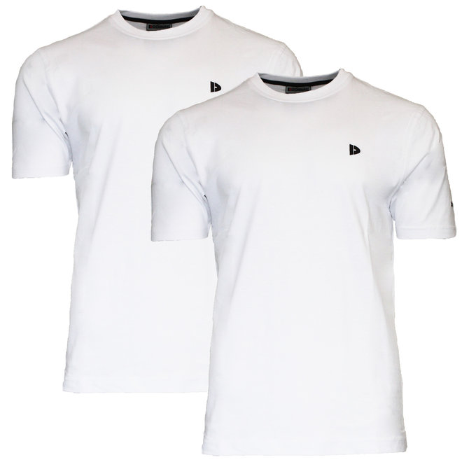 Donnay Heren - 2-Pack - T-Shirt Vince - Wit