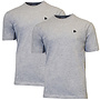 Donnay Heren - 2-Pack - T-Shirt Vince - Lichtgrijs gemêleerd