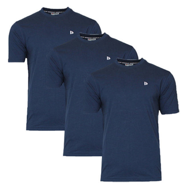 Donnay Heren - 2-Pack - T-Shirt Vince - Donkerblauw