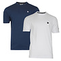 Donnay Heren - 2-Pack - T-Shirt Vince - Donkerblauw & Wit