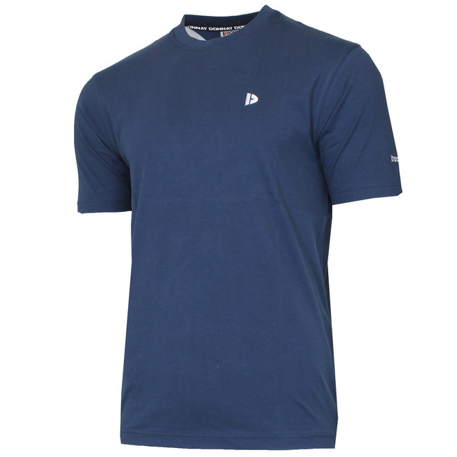 Donnay Heren - 2-Pack - T-Shirt Vince - Zwart & Navy