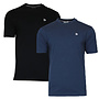 Donnay Heren - 2-Pack - T-Shirt Vince - Zwart & Navy
