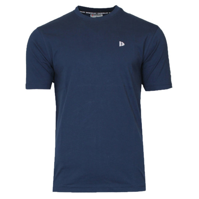 Donnay Heren - 3-Pack - T-Shirt Vince - Donkergrijs & Navy