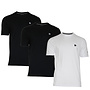 Donnay Heren - 3-Pack - T-Shirt Vince - Zwart & Wit