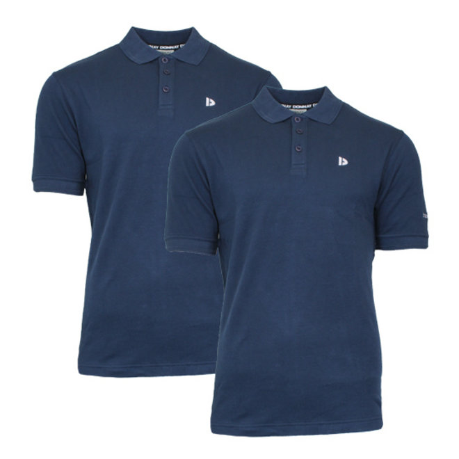Donnay Heren - 2-Pack - Polo shirt Noah - Navy