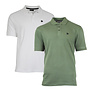 Donnay Heren - 2-Pack - Polo shirt Noah - Wit & Legergroen