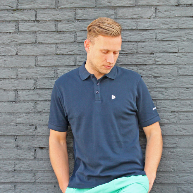 Donnay Heren - 2-Pack - Polo shirt Noah - Navy & Rood