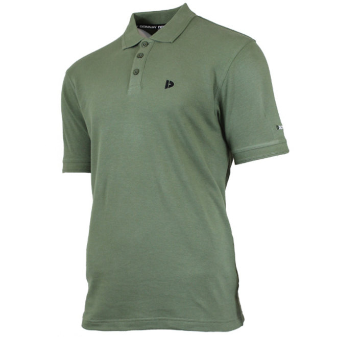 Donnay Heren - 2-Pack - Polo shirt Noah - Donkergrijs & Legergroen