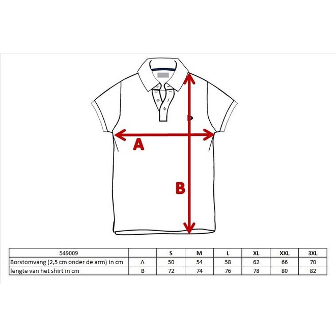 Donnay Heren - 3-Pack - Polo shirt Noah - Wit / Zwart / Rood