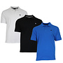 Donnay Heren - 3-Pack - Polo shirt Noah - Wit / Zwart / Cobaltblauw