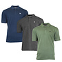 Donnay Heren - 3-Pack - Polo shirt Noah - Navy / Donkergrijs / Legergroen