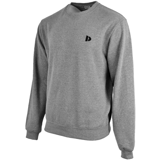 2 Pack Donnay - Fleece sweater ronde hals - Dean - Heren - Maat S - Silver-marl