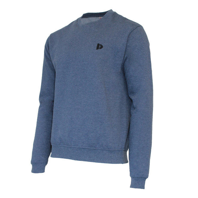 Donnay Heren - 2-Pack - Fleece Crew Sweater Dean - Zwart & Donkerblauw