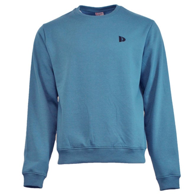 Donnay Heren - 2-Pack - Fleece Crew Sweater Dean - Zwart & Vintage Blauw