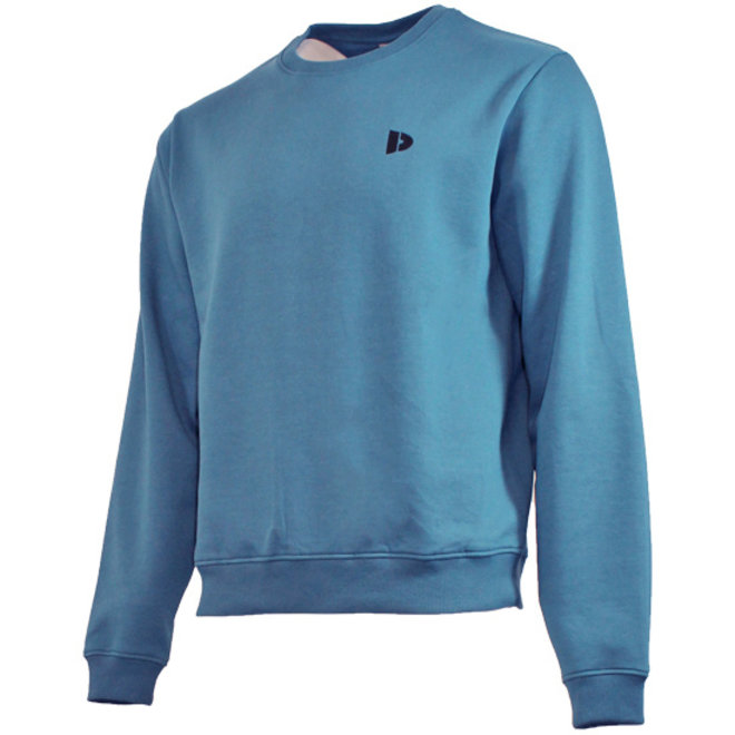 Donnay Heren - 2-Pack - Fleece Crew Sweater Dean - Zilvergrijs & Vintage Blauw