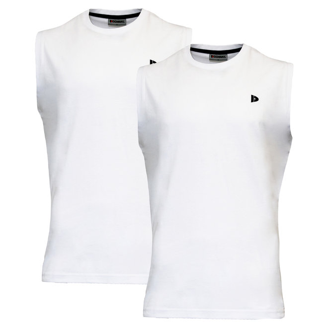 Donnay Heren - 2-Pack - Mouwloos T-shirt Stan - Wit