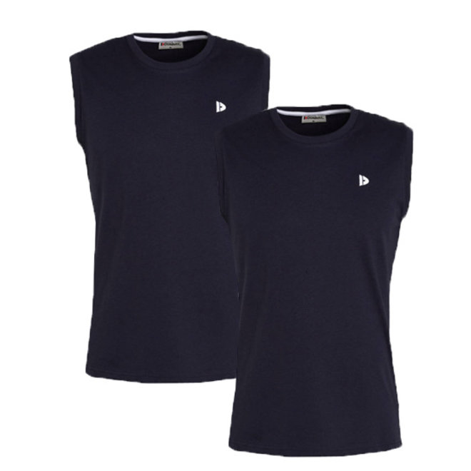 Donnay Heren - 2-Pack - Mouwloos T-shirt Stan - Navy