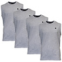 Donnay Heren - 4-Pack - Mouwloos T-shirt Stan - Lichtgrijs gemêleerd