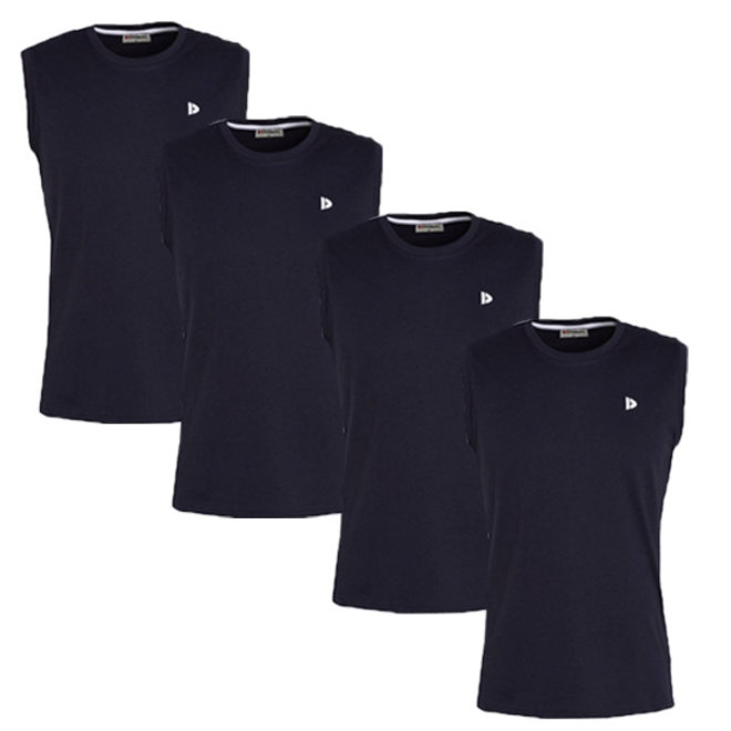 Donnay Heren - 4-Pack - Mouwloos T-shirt Stan - Navy
