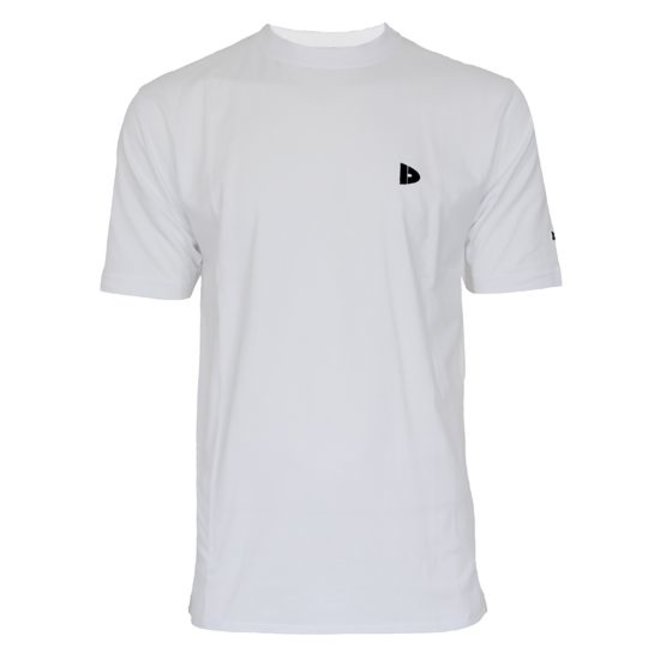 Donnay Heren - 2-Pack - T-Shirt Vince - Wit & Bosgroen