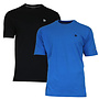 Donnay Heren - 2-Pack - T-Shirt Vince - Zwart & Cobaltblauw