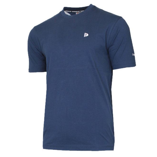 Donnay Heren - 2-Pack - T-Shirt Vince - Navy & Cobaltblauw