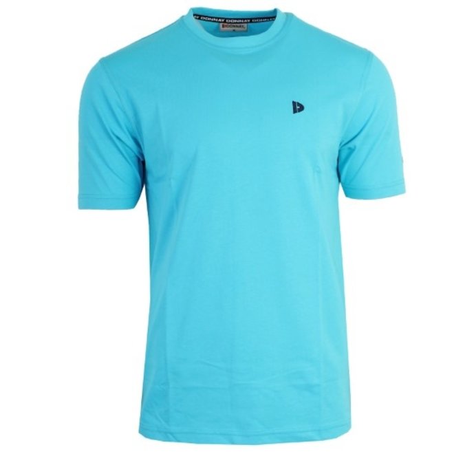 Donnay Heren - 2-Pack - T-Shirt Vince - Donkergrijs & Oceaan Blauw