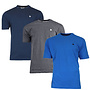 Donnay Heren - 3-Pack - T-Shirt Vince - Navy/Donkergrijs/Cobaltblauw