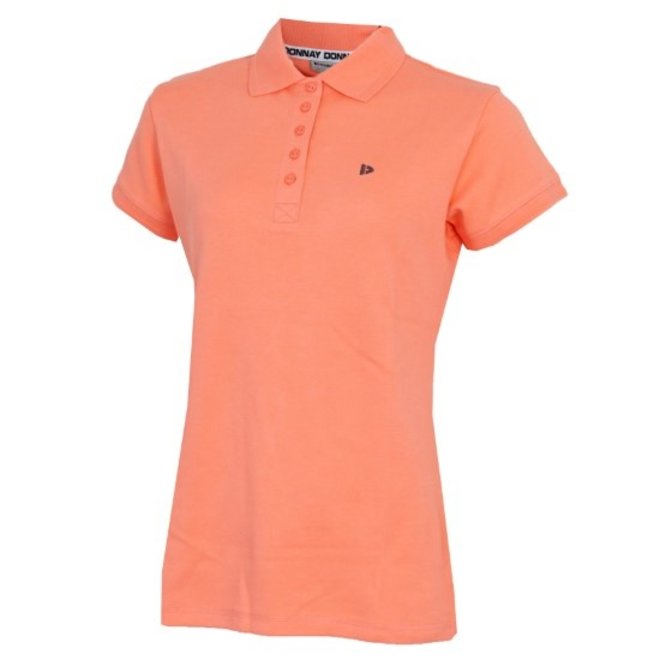 Donnay Dames - 2-Pack - Polo Shirt Lisa - Flamingo Roze & Zalm Oranje