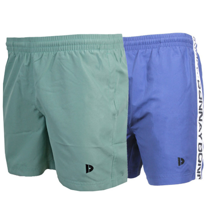 Donnay Heren - 2-Pack - Zwemshort Toon & Kay - Olijfgroen & Koningsblauw