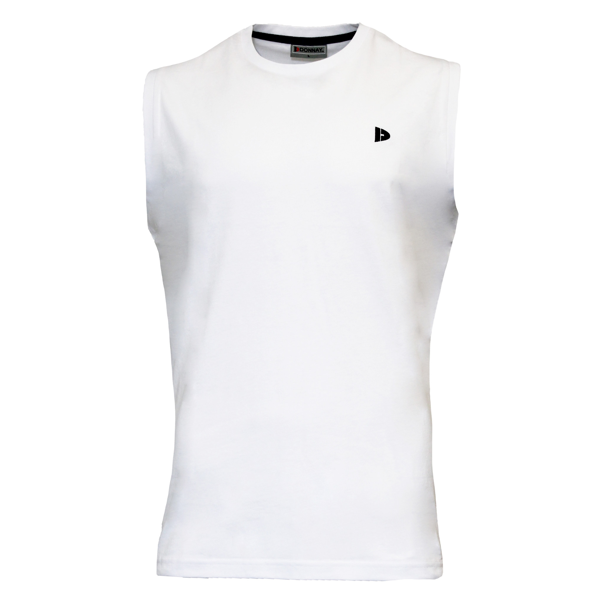 Donnay T-shirt zonder mouw - 2 Pack - Tanktop - Sportshirt - Heren - Maat S - Wit & Army