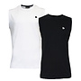Donnay Heren - 2-Pack - Mouwloos T-shirt Stan - Wit & Zwart