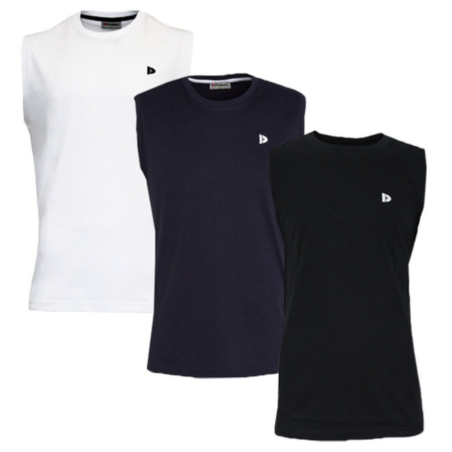 Donnay Heren - 3-Pack - Mouwloos T-shirt Stan - Wit/Navy/Zwart