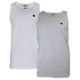 Donnay Heren - 2-Pack - Singlet James - Wit & Lichtgrijs