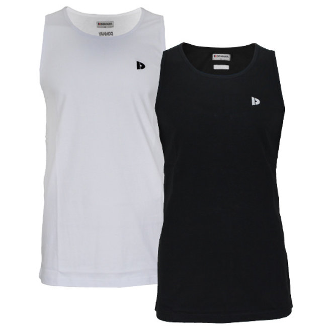 Donnay Heren - 2-Pack - Singlet James - Wit & Zwart