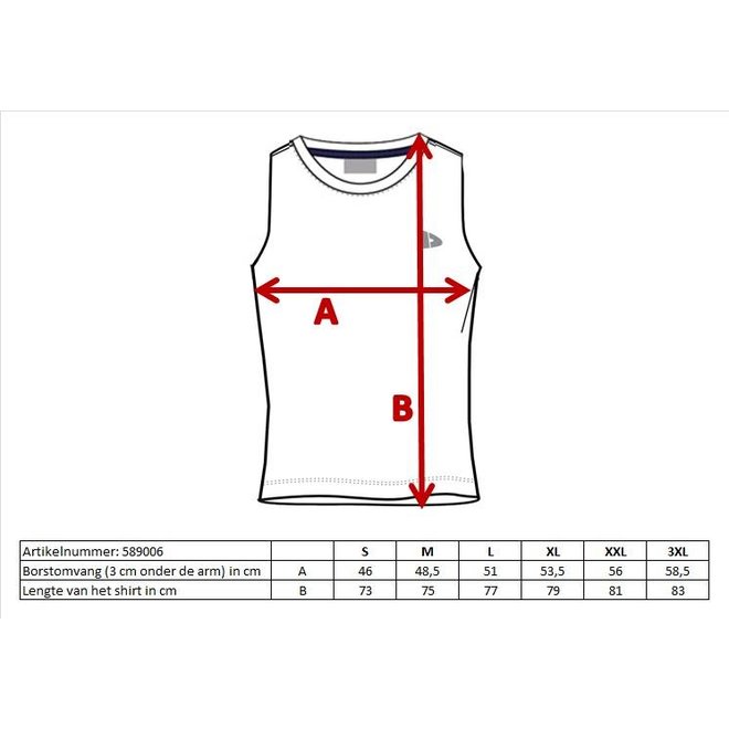 Donnay Heren - 2-Pack - Singlet James - Zwart & Rood