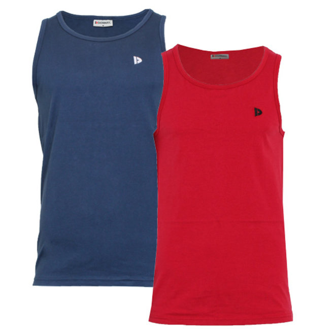 Donnay Heren - 2-Pack - Singlet James - Navy & Rood